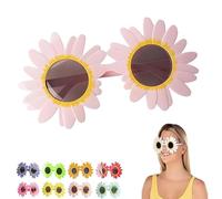 Générique Art the Clown Sunflower Glasses, Terrifier Cosplay Decorative Yellow Eyewear for Adult Halloween Costume (Light Pink)