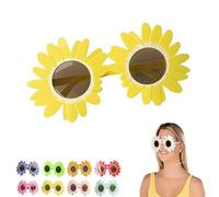 Générique Art the Clown Sunflower Glasses, Terrifier Cosplay Decorative Yellow Eyewear for Adult Halloween Costume (Yellow)