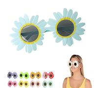 Générique Art the Clown Sunflower Glasses, Terrifier Cosplay Decorative Yellow Eyewear for Adult Halloween Costume (Blue)