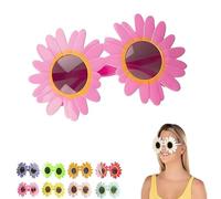 Générique Art the Clown Sunflower Glasses, Terrifier Cosplay Decorative Yellow Eyewear for Adult Halloween Costume (Dark Pink)
