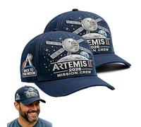 Générique Artemis II Lunar Mission Commemorative Cap, 2026 Back to The Moon Hat for Women & Men, Adjustable Artemis Cap for Space Fans