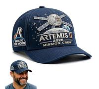 Générique Artemis II Lunar Mission Commemorative Cap, 2026 Back to The Moon Hat for Women & Men, Adjustable Artemis Cap for Space Fans