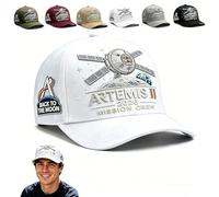 Générique Artemis II Lunar Mission Commemorative Cap, Adjustable Baseball Hat, Back to The Moon Cap for Men & Women
