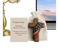 Générique Articles De Prière Religieux | Articles De Prière De Poche - Décor Religieux En Bois Avec Motif Drapeau Pour Maison | Pour Réconfort, Foi Et Encouragement, Grand-Parent, Chrétien, Église,