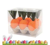 Générique Artificial Carrot Decor - Desk Decor Fake Carrots, Burlap Wrapped Lightweight Root, Silicone Rubber Filler, Harvest Farmhouse Spring Ornament | Place for Tiered Tray Jelly Bean Jar Floral