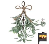 Générique Artificial Christmas Mistletoe Stem - Greenery Floral Stems 24x12x5cm, Fake Flowers for Holiday Decor | Indoor Winter Decoration, Garland, Wreath, Vase, Home, Festive DIY Christmas Accent