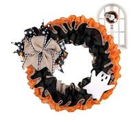 Générique Artificial Ghost Wreath - Scary Artificial Window Decorative Wreath - Halloween Festival Decoration for Front Door, Walls, Home, Farmhouse