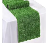 Générique Artificial Grass Table Runner - Faux Greenery Display, Soft Table Accent, Shapeable Landscape Inspired Decoration, Multipurpose Cover | for St Patrick's Easter Christmas Party Shower Events