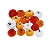 Générique Artificial Pumpkins Ornaments for Decorating, Small Fake Pumpkins Set, Faux Autumn Harvest Decoration for Indoor Outdoor Garden Porch Yard Decor