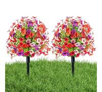 Générique Artificial Topiary - Ball Plant Sun Resistant Fade Proof | 2pcs Set Green Decorative Sphere Outdoor UV Protected Garden Accent for Porch, Patio, Entryway, Pathway Or Home Decor