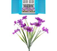 Générique Artificial Violets, Faux Violet Flower Plant, Simulation Decorative Flowers, Flower Arrangement for Garden Porch Patio Yard Lawn Backyard Balcony Wedding Decor Accent, 12.8x4.72 inches