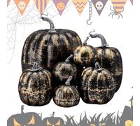 Générique Artificielle, Fausse Gourde, Texture en Mousse Multi-Taille avec 8,26/5,90/3,93/2,74 Pouces, pièce maîtresse d'automne pour Les Tables de Thanksgiving, présentations de Porche, décora