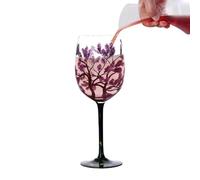 Générique Artisan Wine Glass - Hand Painted Glass 350ml, Colorful Seasonal Artwork | Glassware For Wine Tasting Cocktail Serving Celebration Dining Home Bar Entertainment Use