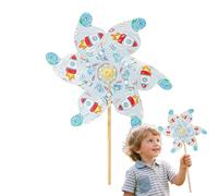 Générique Artisanat De Moulinet Enfant - Girouette Artisanale - Décoration Coloriable pour Projet Pelouse Fête Créative