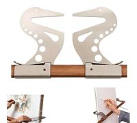 Générique Artist Hand Support Bridge,Adjustable Easel Hand Rest Support Bar,Metal Wrist Rest Stand with Self-Locking Gravitys Design, Adjustable Height Angl,for Canvas, Drawing Board, Sketching