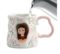 Générique Artistic Ceramic Mug - Kitchen Novelty Mugs, 380ml Hot Chocolate Mugs with Comfort Handle, Drinking Mug for Afternoon Tea, Decorative Cup, Drinking Cup for Home, Office, Travel and Camping