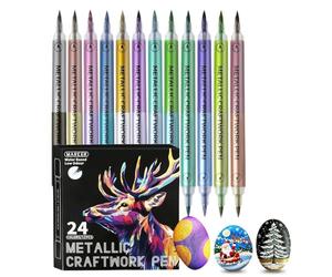 Générique Artistic Pen - Color Sketcher for Decorating | Permanent Ink with Flexible Nib, Smudge Proof Pigment, Creative Drawing Supply for Stone, Metal, Ceramic and Cardboard Crafting Projects