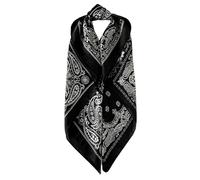 Générique Artistic Square Wrap - Silk Feel Headband, Reinforced Hemmed Edge for Long Term Durability, Dainty Floral Graphics, Stylish Wardrobe Item with Fluid Drape Capability, Elegant Neck Scarf