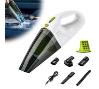 Générique Aspirateur à Main 4500PA Aspirateur Voiture Puissant sans Fil 120W Rechargeable Portable Mini Aspirateur sans Fil 5 in 1 Aspirateur Main pour Voiture Animaux Maison Car (Blanc, sans Fil)
