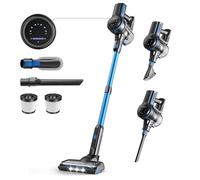 Générique Aspirateur Balai sans Fil Puissant 26Kpa 265W, 6 en 1 Léger, 45Min Autonomie, Batterie Amovible, Lumière LED - pour Poils Animaux, Voiture, Tapis, Sol Dur