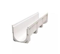 Générique Assembled Drainage Trench, Driveway Drainage Organization, Channel Drain Without Grate, Outdoor Yard Garden Pool Deck Drain U- Shaped Slot(100x30x25cm/39x11.8x9.8in)
