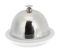 Générique Assiette à Condiments en Céramique avec Couvercle en Acier Inoxydable Facile à Nettoyer , Anti-poussière pour Beurre et à Manger
