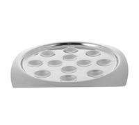 Générique Assiette à Escargots Compartimentée en Acier Inoxydable Grosse Taille Carrée Plat à Escargots pour Cuisson et Présentation Surface Lisse Antidérapante pour Fruits de Mer et