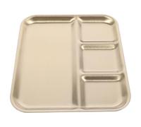 Générique Assiette Compartimentée en Acier Inoxydable Rectangulaire 4 Compartiments, Résistante aux Taches et Polyvalente pour Barbecues et Plats Variés