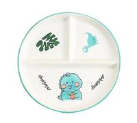 Générique Assiette Controle de Portion Porcelaine 8 Pouces, Assiette Dietetique 3 Compartiment, Rond Assiette Reequilibrage Alimentaire, Assiettes Divisées pour La Perte de Poids