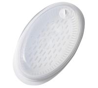Générique Assiette de Poisson Cuite avec Couvercle Maison la Vapeur en Pp Alimentaire avec Grosse Capacité, Cuiseur Vapeur Micro-ondes Facile à Laver