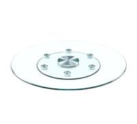 Générique Assiette De Service Lazy Susan 100cm Pour Table De Salle À Manger, Plateau De Service Tournant En Verre, Plateau Rotatif Rond Transparent(75cm/29.5in)