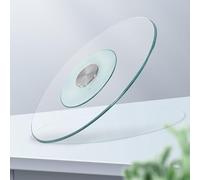 Générique Assiette De Service Rotative, Lazy Susan Transparent Plateau Tournant Pour Table De Salle À Manger, 60 70 80 90 100cm Plaque De Service Rotatif(90cm/35.4in)