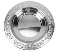 Générique Assiette de Table en Acier Inoxydable 25 CM, Plateau Gastro Inox pour Service Vaisselle et Présentation de Desserts