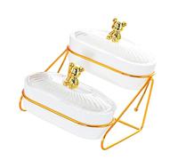 Générique Assiette Décorative Multifonctionnelle pour Servir Des Fruits Secs et Des Amuse-gueules, Idéale pour Décorer Les Mariages et Les Fêtes, Blanc 2 couche