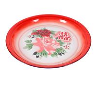 Générique Assiette Émaillée Ronde de Style Chinois Vintage, Robuste et Sûre, pour Fruits et Desserts en Maison ou Boutique de Pâtisserie