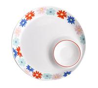 Générique Assiette en Céramique Divisée pour Repas Équilibré, Surface Lisse et Protection Écologique, pour Préparation de Repas et Régime Sain, 1 Pièce