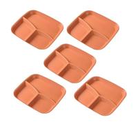 Générique Assiettes À Compartiments - Plateau de Service à 3 Sections | 5 Pièces Assiettes À Compartiments - Pour Adultes Cuisine Maison Fruits Légumes Salade Riz Fromage Gâteau