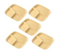Générique Assiettes À Compartiments - Plateau de Service à 3 Sections | Lot de 5 Assiettes avec Divisions,Pour Les Adultes La Cuisine À La Maison La Cuisson Le Manger Les Fruits Les Légumes