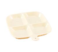 Générique Assiettes Avec Séparateurs - Plateau Quadrillé Pour Condiments Et Snacks | Vaisselle Familiale Carrée Adaptée Au Lave-Vaisselle Pour Bébé Camping École