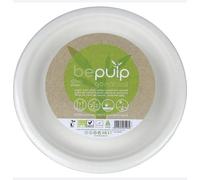 Générique Assiettes Biodégradables 23 cm - Lot de 50 | Assiettes Jetables en Pulpe de Canne | Écologiques, Compostables, Solides - Pour Fête, Mariage, Événement, Pique-Nique