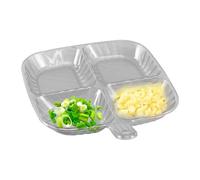 Générique Assiettes Compartimentées | Assiettes Alimentaires À Quatre Grilles Avec Séparateurs - Vaisselle Carrée Pour Fruits Utilisable Au Lave-Vaisselle Idéale Maison Voyage Repas Familiaux