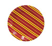 Générique Assiettes Jetables Thème Sorcier, 23 cm, Rayures Rouge et Jaune, Lot de 8 (Assiettes)
