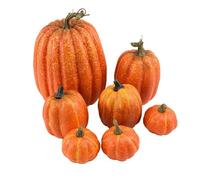 Générique Assorted Sizes Halloween Pumpkins - 7 Foam Pumpkins for Crafts