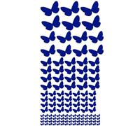 Générique - Assortiment de 122 gommettes autocollantes de formes papillons - Bleu, Vinyle, Naturel, Stickers, Papillon, Irrégulier, Intérieur/Extérieur