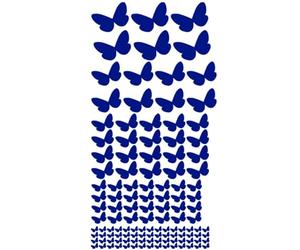 Générique - Assortiment de 122 gommettes autocollantes de formes papillons - Bleu, Vinyle, Naturel, Stickers, Papillon, Irrégulier, Intérieur/Extérieur