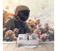 Générique Astronaute Papier Peint Panoramique Astronaute, Thème Floral Onirique Papier Peint 3d intissé Mural pour Salon Chambre Moderne Décoration Murale Pour Chambre d'enfants Murale 200×140cm