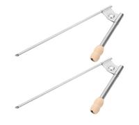 Générique Atomiseur Portable pour Peinture sur Céramique en Acier Inoxydable avec Buse en Bois, Outil de Soufflage pour Glaçure, Facile à Nettoyer, 2pcs pour Projets de Poterie DIY