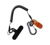 Générique Attache de téléphone - Sangle de randonnée rétractable antivol, bobine de sécurité extensible de 110 cm, fil d'acier pour les voyageurs, adultes, personnes âgées, parc de voyage, randonnée