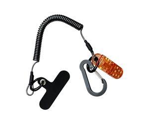 Générique Attache de téléphone - Sangle de randonnée rétractable antivol, bobine de sécurité extensible de 110 cm, fil d'acier pour les voyageurs, adultes, personnes âgées, parc de voyage, randonnée