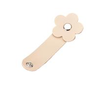Générique Attaches de câble en Forme d ' Attaches de Cordon, pour écouteurs et câbles, Enrouleur en Cuir PU avec Fermeture à Pression, Clip de Cordon en Forme de Fleur